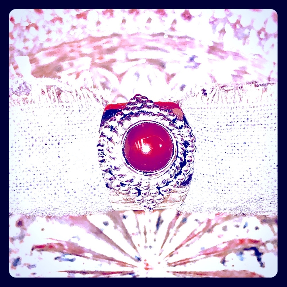 NWOT, Sterling Silver Carnelian Ring. Size 7